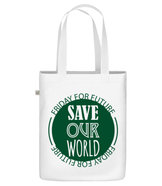 Save Our World - Organic tote bag - White - Front