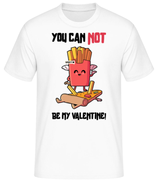 Not My Valentine - Men's Basic T-Shirt - White - Front