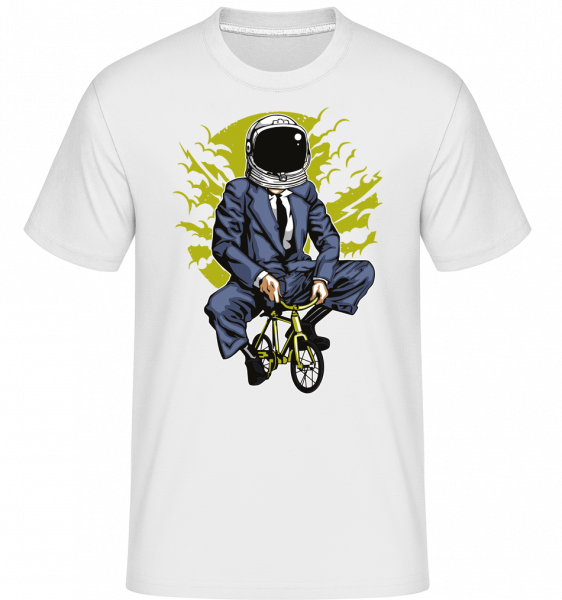 Bike To The Moon -  Shirtinator Men's T-Shirt - White - Vorn