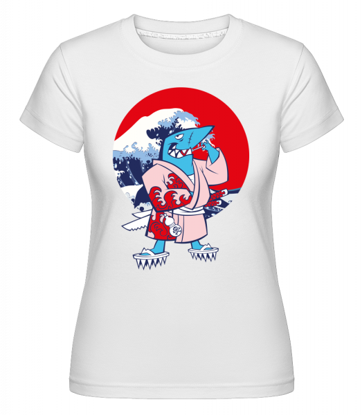 Shark Warrior -  Shirtinator Women's T-Shirt - White - Vorn