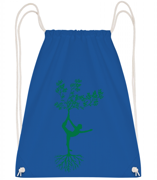 Harmonic Yoga Earth Tree - Drawstring Backpack - Royal blue - Vorn