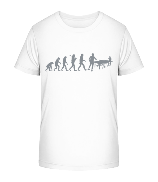 Evolution Of Table Tennis - Kid's Bio T-Shirt Stanley Stella - White - Front