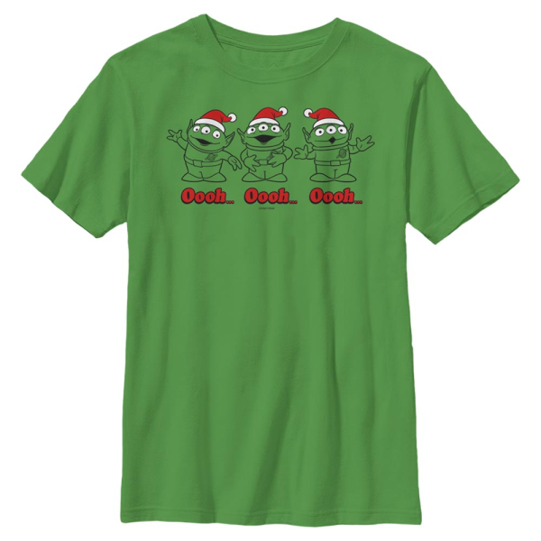 Pixar - Toy Story - Group Shot Ooh Ooh Ooh - Christmas - Kids T-Shirt - Kelly green - Front