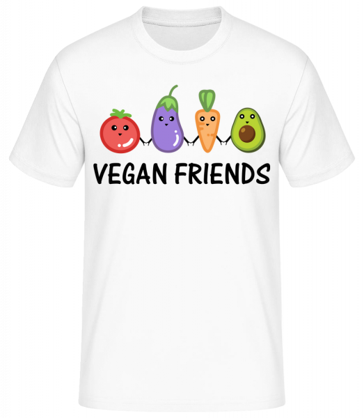 Vegan Friends - Men's Basic T-Shirt - White - Vorn
