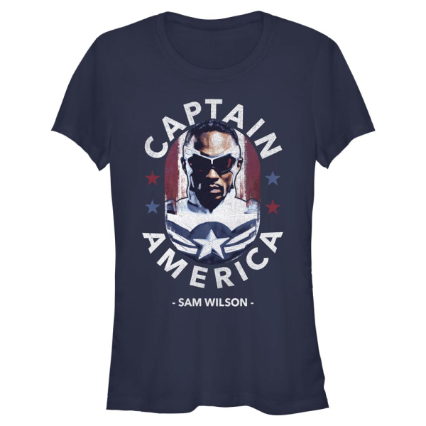 Marvel - The Falcon and the Winter Soldier - Falcon Caps Inspiration - Women's T-Shirt - Navy - Front