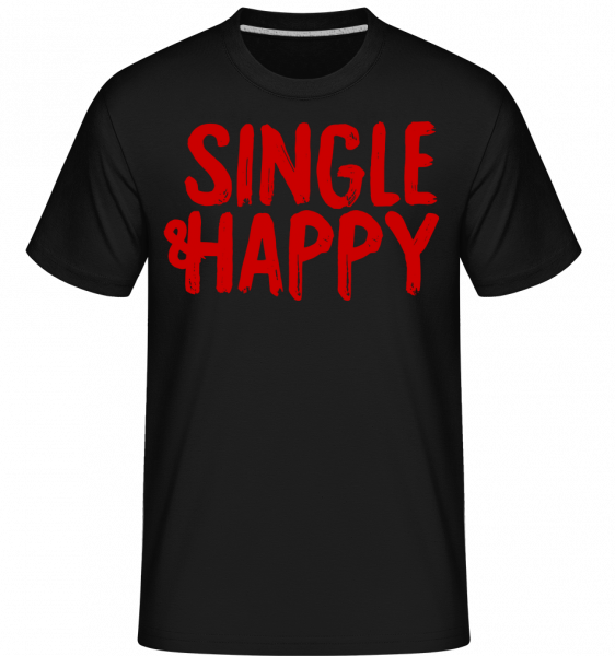 Single & Happy -  Shirtinator Men's T-Shirt - Black - Vorn