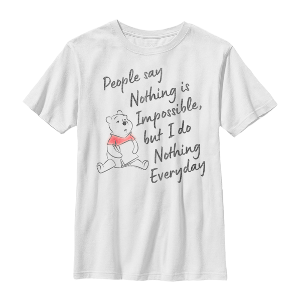 Disney - Winnie the Pooh - Medvídek Pú Nothing Is Impossible - Kids T-Shirt - White - Front