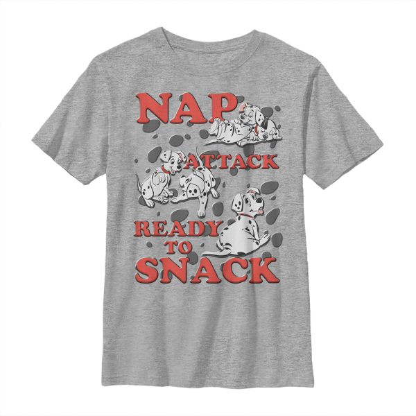 Disney Classics - 101 Dalmatians - Skupina Nap Attack Snack Pups - Kids T-Shirt - Heather grey - Front