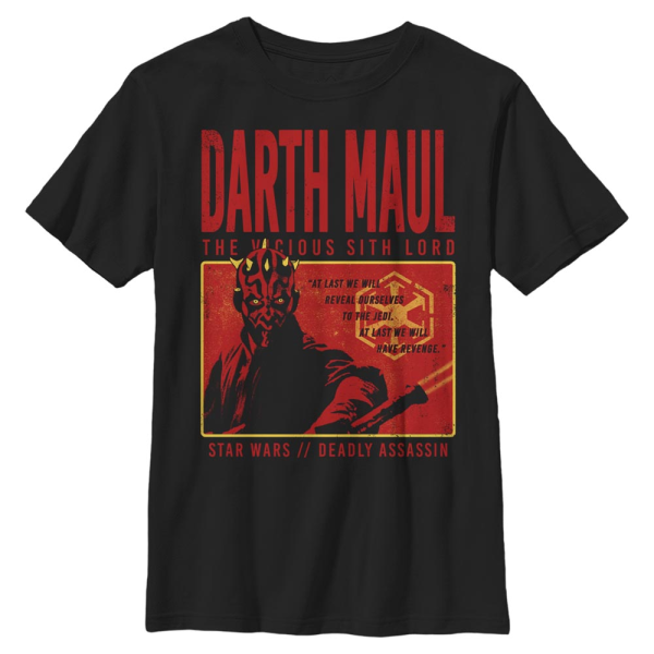 Star Wars - Darth Maul Maul Horror Box - Halloween - Kids T-Shirt - Black - Front