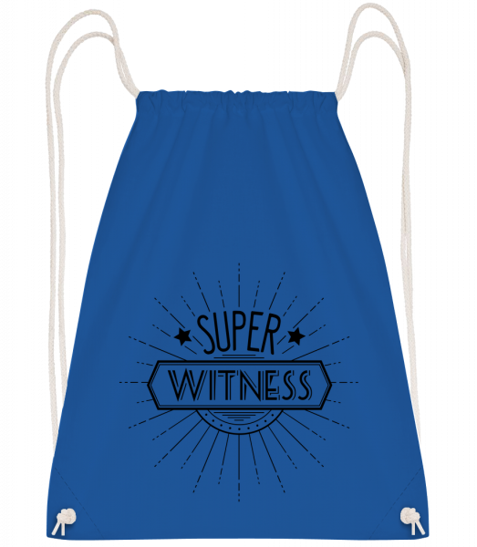 Super Witness - Drawstring Backpack - Royal blue - Vorn