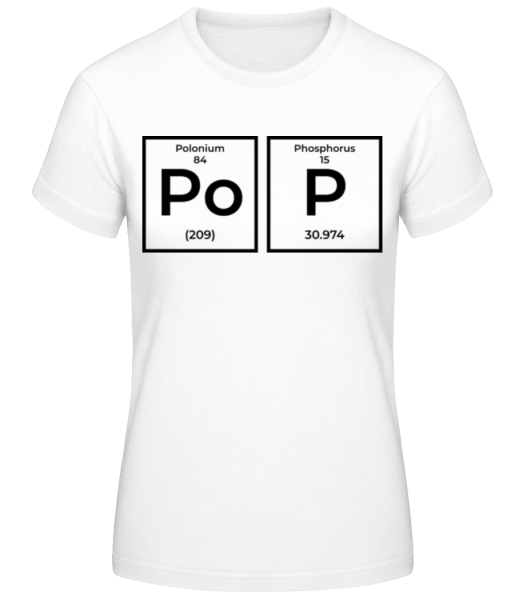 Pop Periodic Table - Women's Basic T-Shirt - White - Front