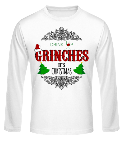 Drink up Grinches - Men's Basic Longsleeve - White - Front