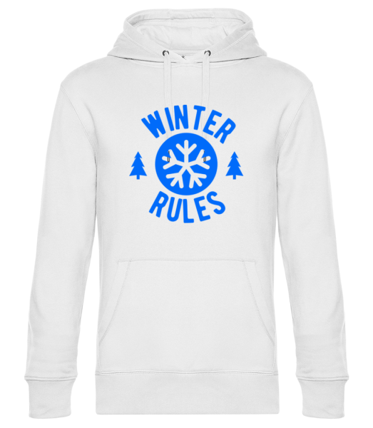 Winter Rules - Unisex Premium Hoodie - White - Front