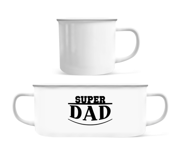 Super Dad Icon - Enamel-cup - White - Front