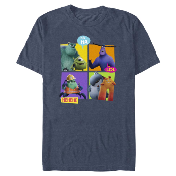 Pixar - Monsters - Group Shot Monsters In Boxes - Men's T-Shirt - Heather navy - Front