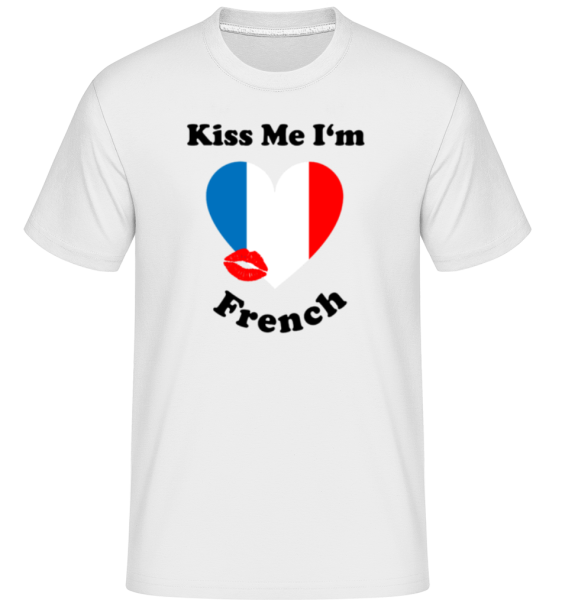 Kiss Me I'm French -  Shirtinator Men's T-Shirt - White - Front