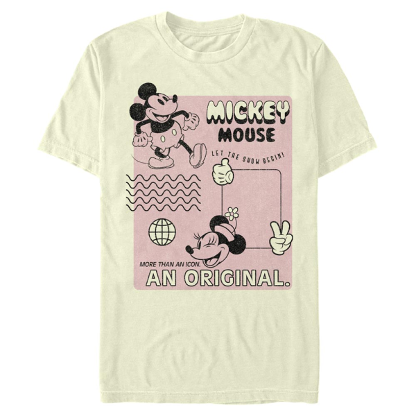 Disney Classics - Mickey Mouse - Mickey Mouse Orginal Mickey - Men's T-Shirt - Cream - Front