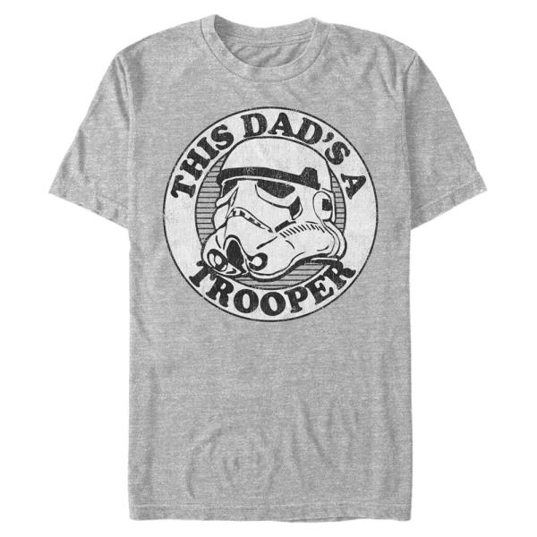 Star Wars - Stormtrooper Super Trooper Dad - Father's Day - Men's T-Shirt - Heather grey - Front