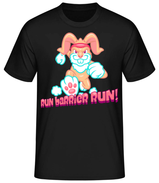 Run Barrier Run - Men's Basic T-Shirt - Black - Front