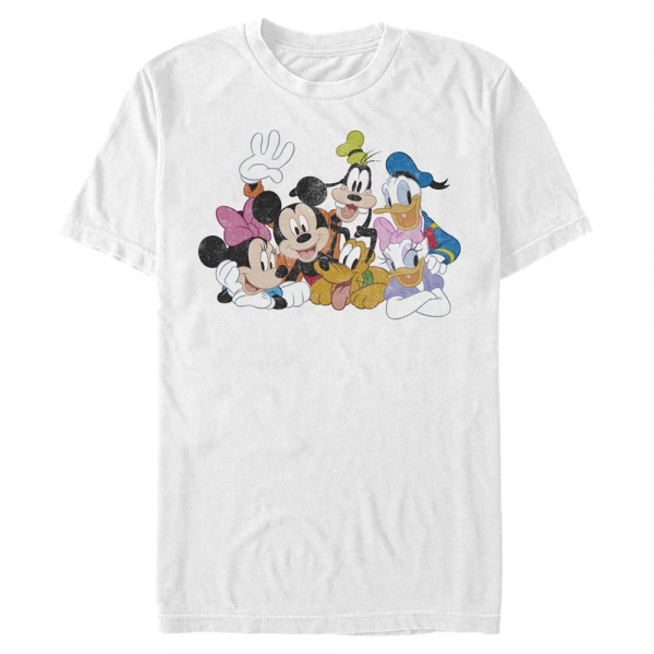 Disney Classics - Mickey Mouse - Skupina Mickey Group - Men's T-Shirt - White - Front