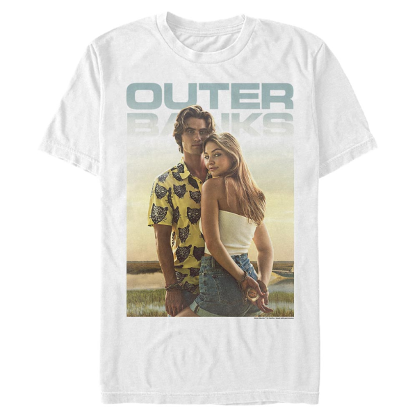 Netflix - Outer Banks - John B & Sarah Poster Couple - Men's T-Shirt - White - Front
