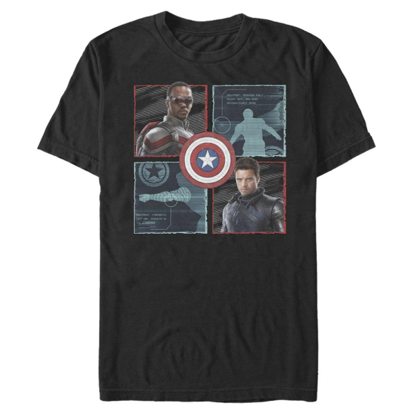 Marvel - The Falcon and the Winter Soldier - Group Shot Hero Box Up - Men's T-Shirt - Black - Front