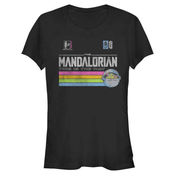 Star Wars - The Mandalorian - The Child Child Stripes - Women's T-Shirt - Black - Front