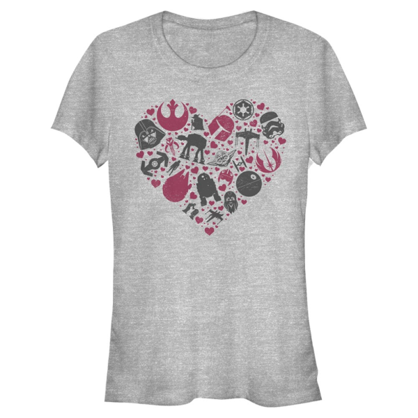 Star Wars - Skupina Heart Icons - Women's T-Shirt - Heather grey - Front