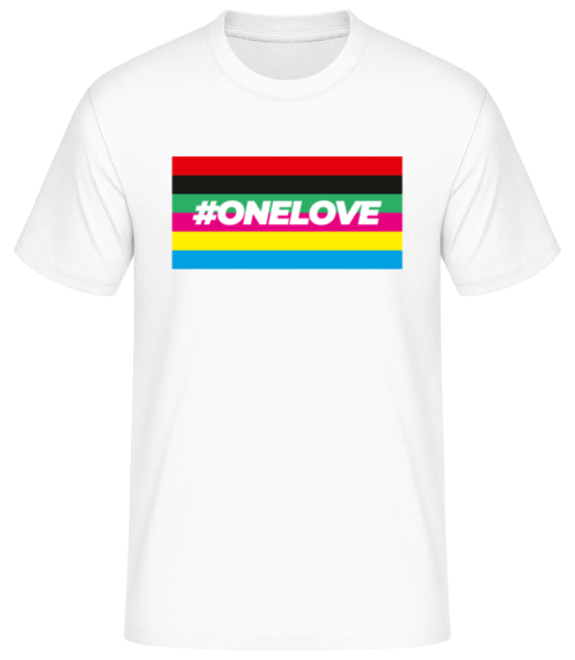 One Love Flag - Men's Basic T-Shirt - White - Front