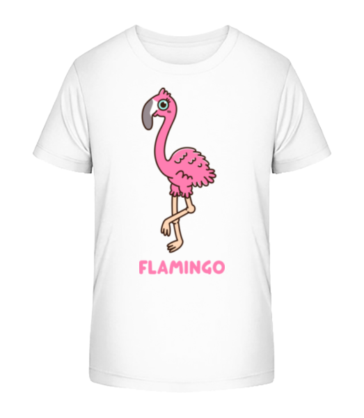 Comic Flamingo - Kid's Bio T-Shirt Stanley Stella - White - Front