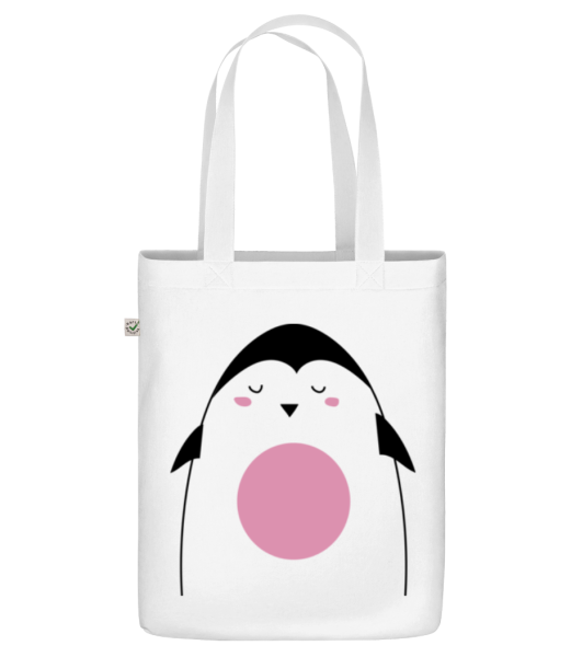 Cute Penguin - Organic tote bag - White - Front