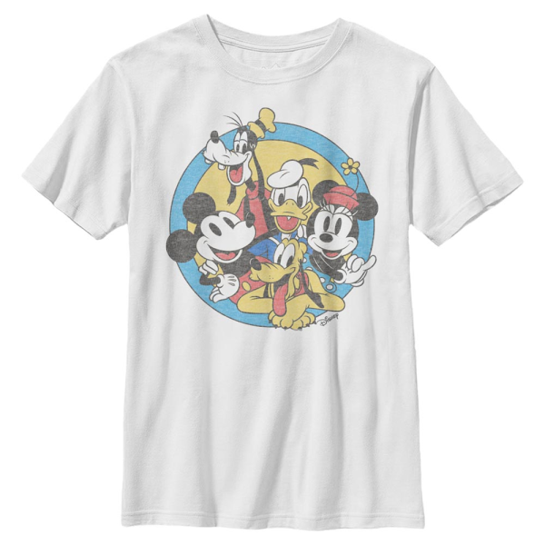 Disney - Mickey Mouse - Skupina Original Buddies - Kids T-Shirt - White - Front