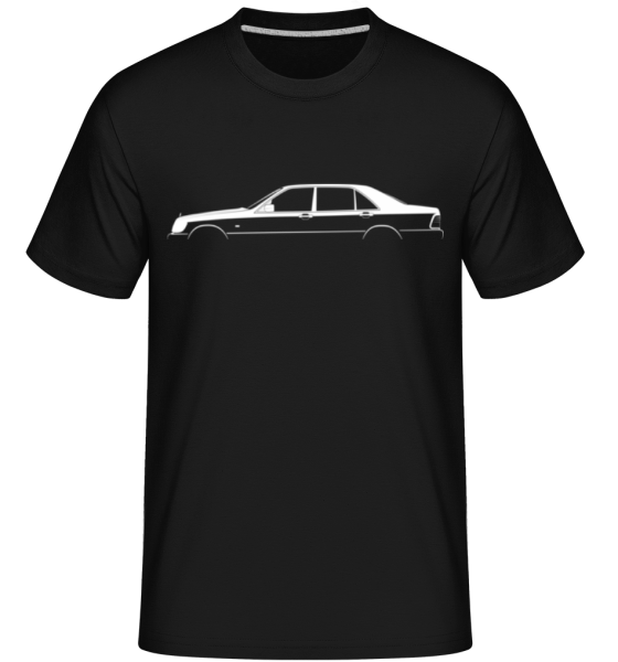 'Mercedes S W140' Silhouette -  Shirtinator Men's T-Shirt - Black - Front