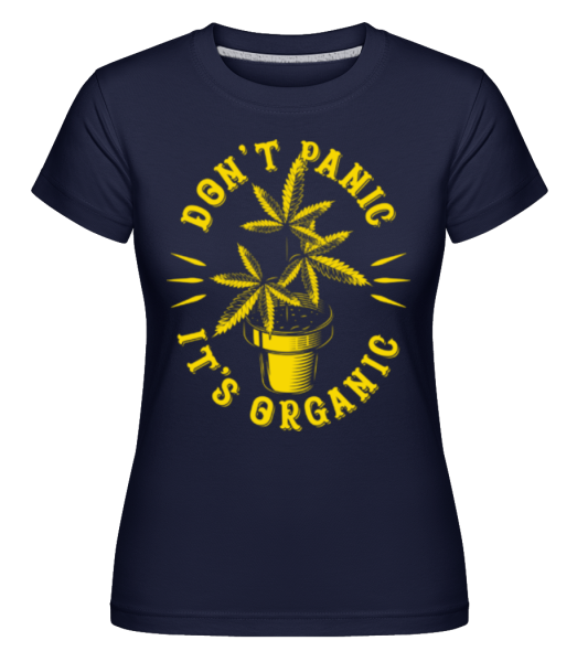 Don't Panic It's Organic -  Shirtinator Women's T-Shirt - Navy - Front