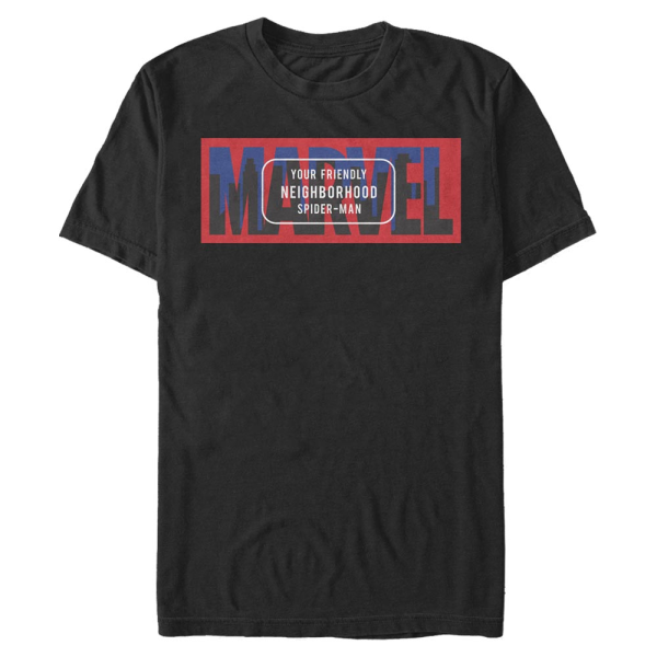 Marvel - Spider-Man Friendly Neighborhood Logo - Men's T-Shirt - Black - Front