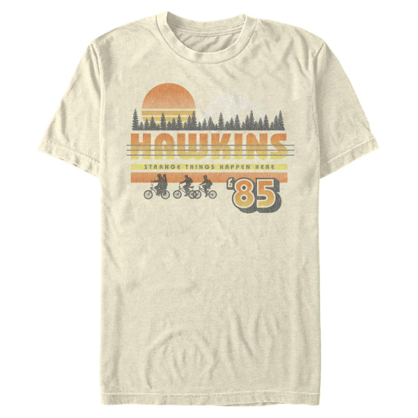 Netflix - Stranger Things - Hawkins Vintage Sunsnet - Men's T-Shirt - Cream - Front