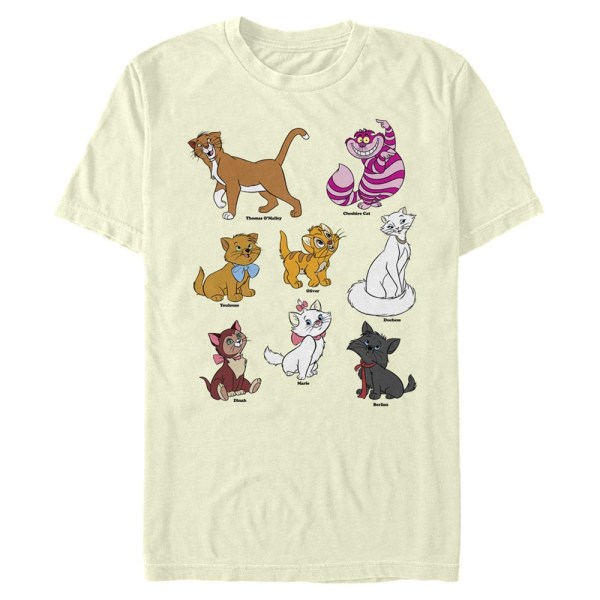Disney Classics - Mickey Mouse - Skupina Disney Cats Grid - Men's T-Shirt - Cream - Front