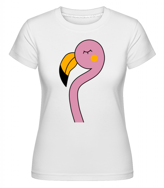 Cute Flamingo -  Shirtinator Women's T-Shirt - White - Vorn