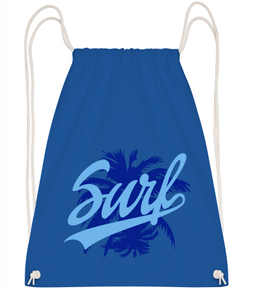 Surf Icon Blue - Drawstring Backpack - Royal blue - Vorn