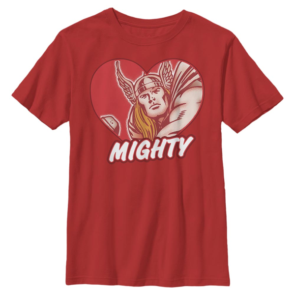 Marvel - Avengers - Thor So Mighty - Valentine's Day - Kids T-Shirt - Red - Front
