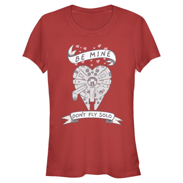 Star Wars - Millennium Falcon Be Mine Falcon - Valentine's Day - Women's T-Shirt - Red - Front